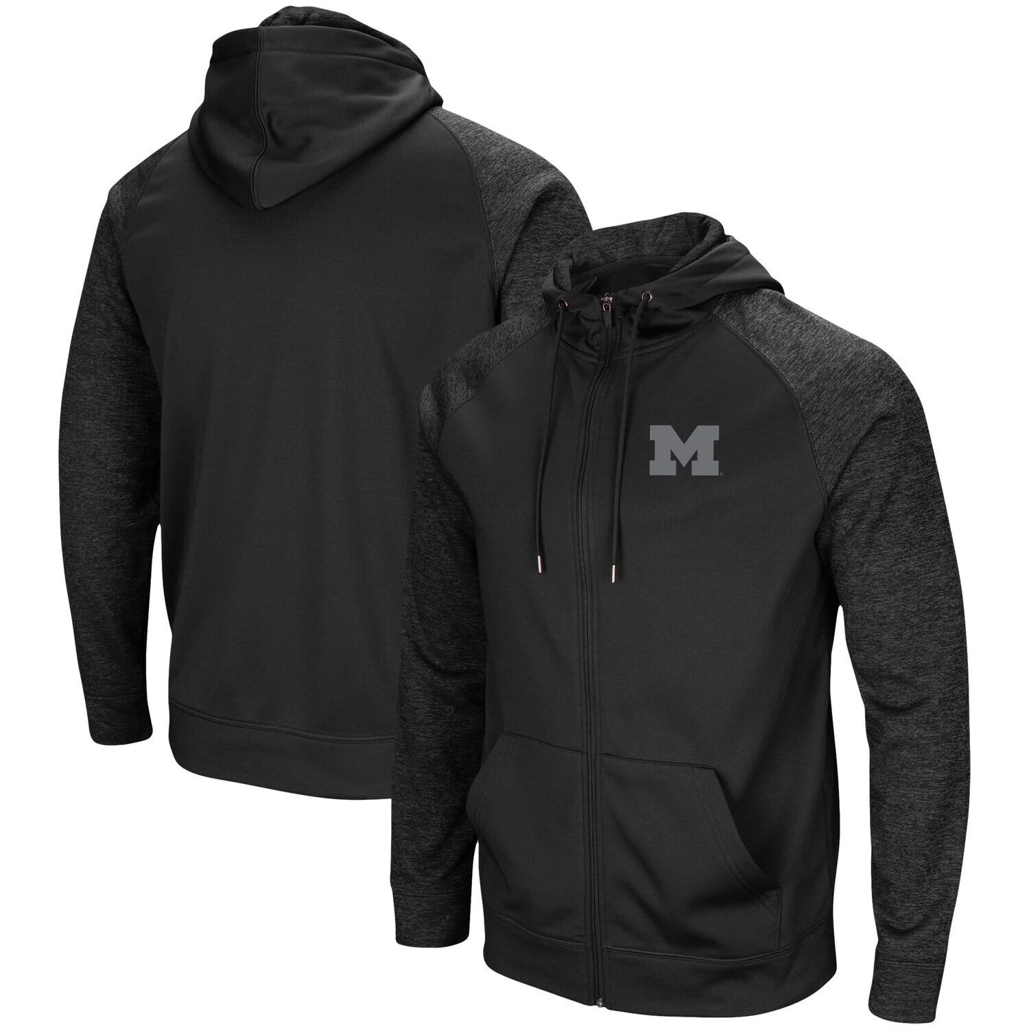 Мужская черная толстовка с капюшоном Michigan Wolverines Blackout 3.0 в тон реглан с молнией во всю длину Colosseum, Черный
Мужская черная толстовка с капюшоном Michigan Wolverines Blackout 3.0 в тон реглан с молнией во всю длину Colosseum, Черный