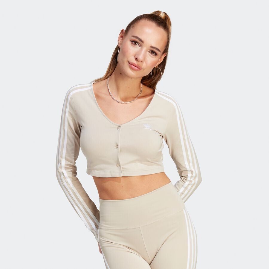 Лонгслив adicolor 3-Streifen Cropped Longsleeve adidas Originals, цвет wonder beige
Лонгслив adicolor 3-Streifen Cropped Longsleeve adidas Originals, цвет wonder beige