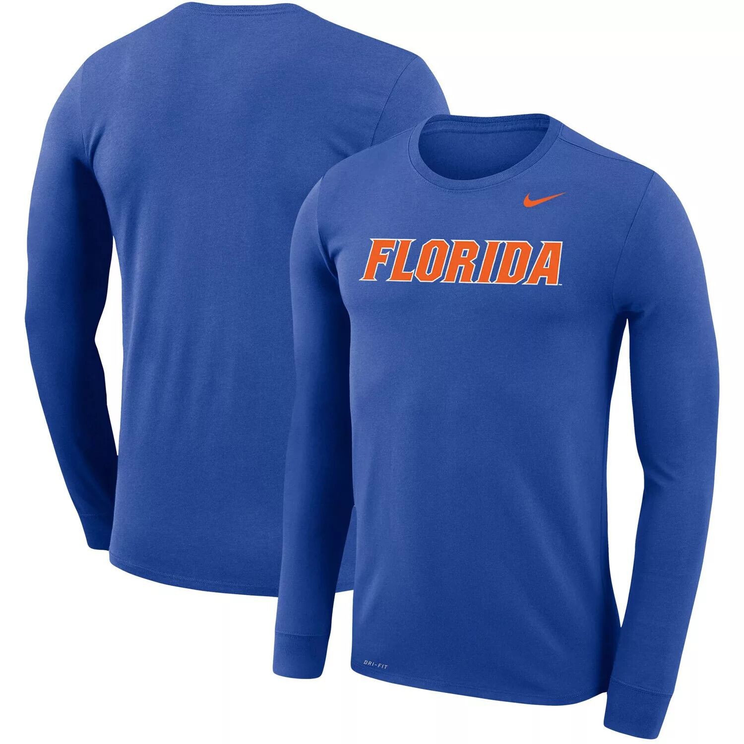Мужская футболка с длинным рукавом и логотипом Royal Florida Gators School с логотипом Performance Legend Nike
Мужская футболка с длинным рукавом и логотипом Royal Florida Gators School с логотипом Performance Legend Nike