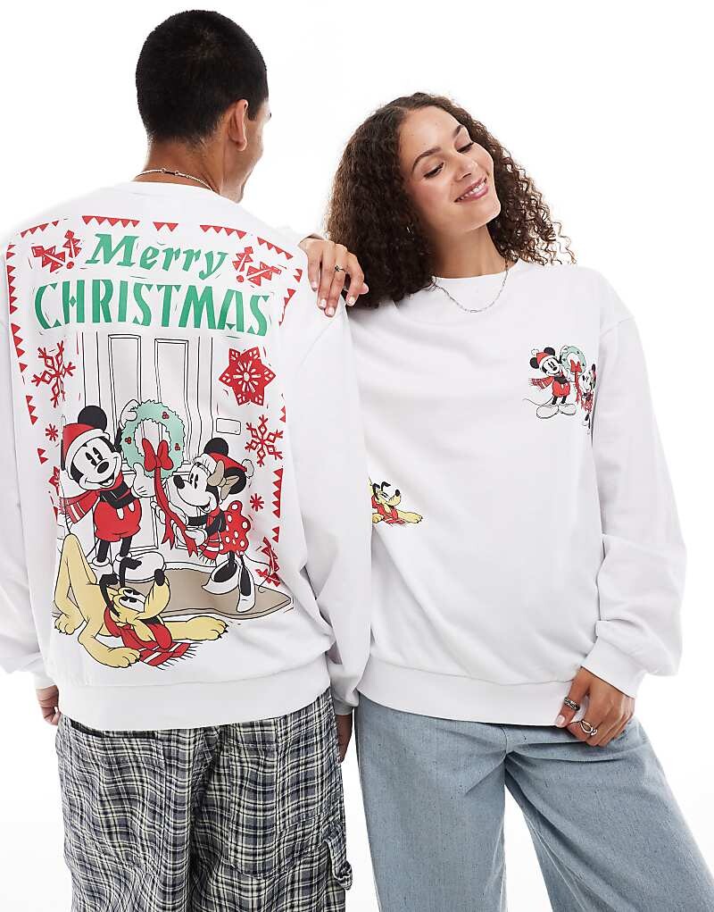 Белый свободный свитшот с изображением Микки и Минни Маус ASOS DESIGN Disney Christmas
Белый свободный свитшот с изображением Микки и Минни Маус ASOS DESIGN Disney Christmas