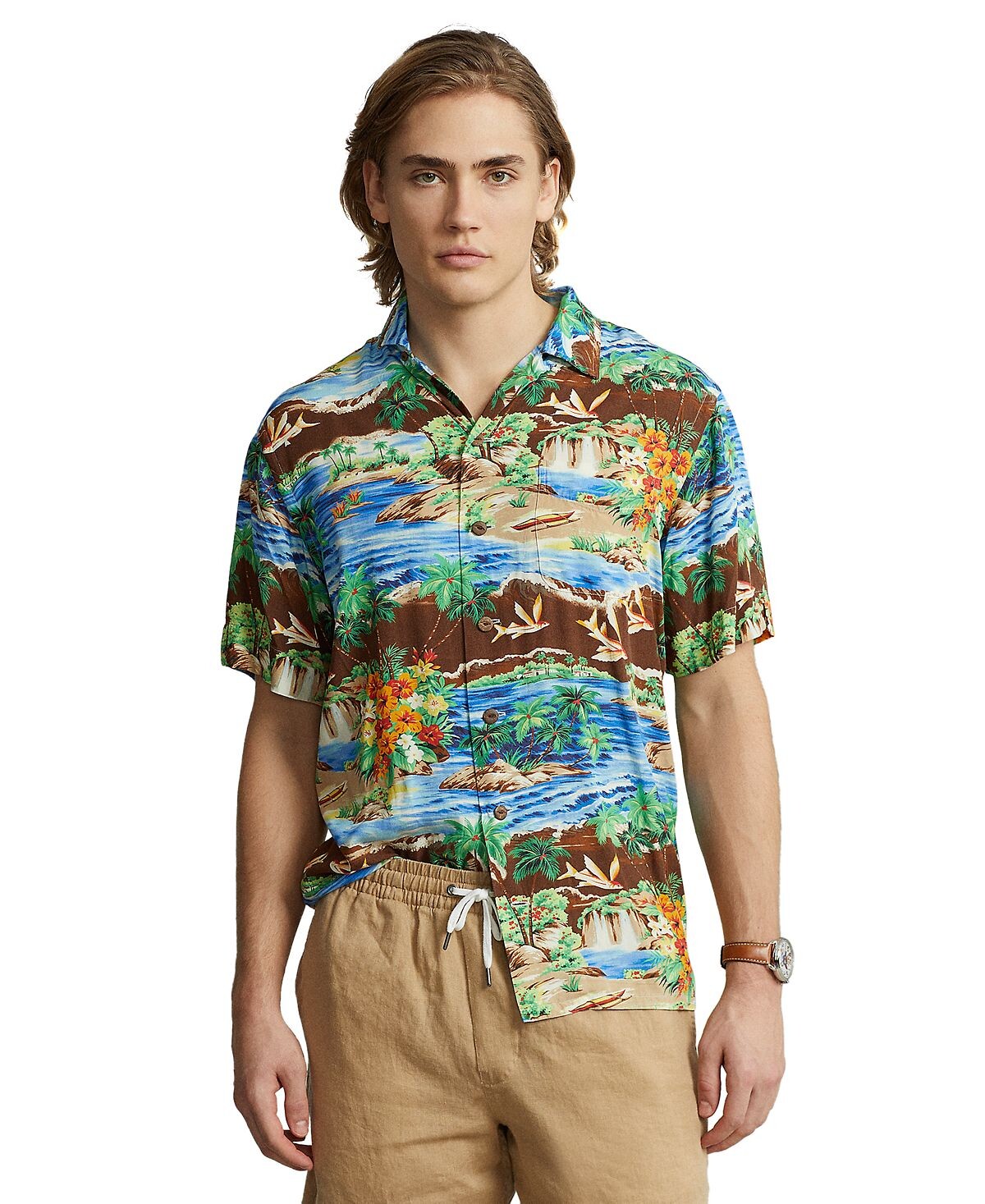 Мужская рубашка классического кроя из поплина с принтом Polo Ralph Lauren
Мужская рубашка классического кроя из поплина с принтом Polo Ralph Lauren