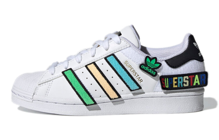 Детские кроссовки для крикета Adidas Originals Superstar J белого/синего/зеленого цвета
Детские кроссовки для крикета Adidas Originals Superstar J белого/синего/зеленого цвета