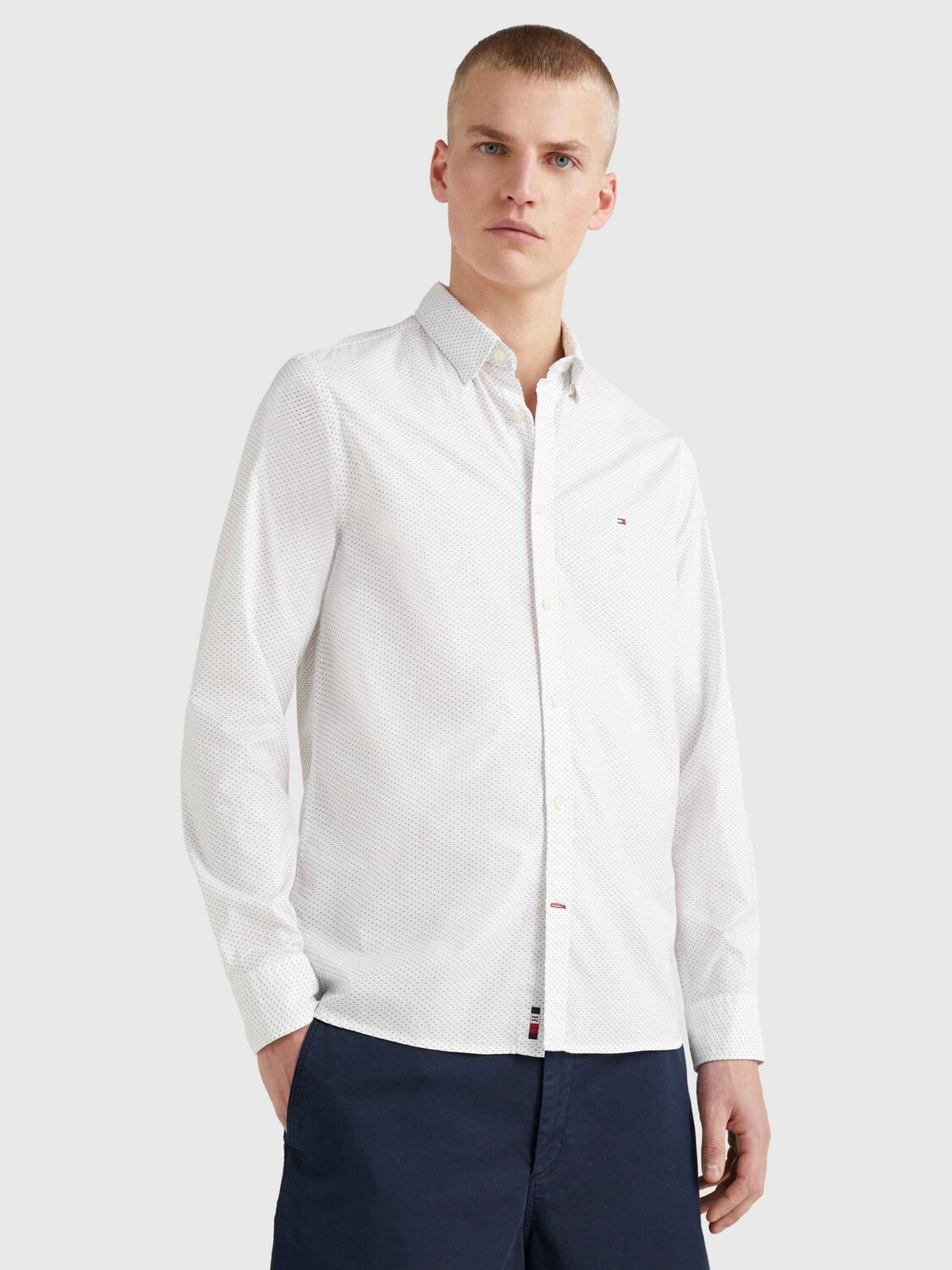 Tommy Hilfiger Soft Mini Print Рубашка приталенного кроя, оптический белый/темно-синий
Tommy Hilfiger Soft Mini Print Рубашка приталенного кроя, оптический белый/темно-синий