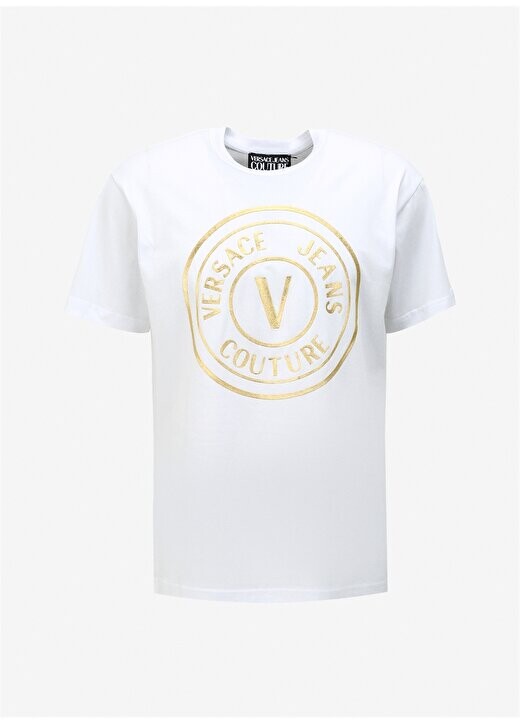 Белая мужская футболка с круглым вырезом 75GAHT05CJ00TG03 Versace Jeans Couture, белый
Белая мужская футболка с круглым вырезом 75GAHT05CJ00TG03 Versace Jeans Couture, белый