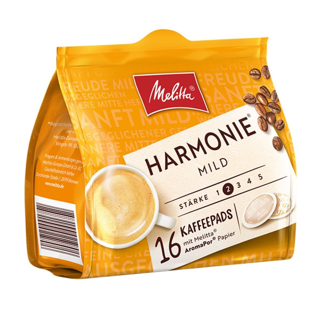 Кофейные подушечки Melitta Harmonie мягкой натуральной обжарки, 16 подушечек для кафе, 112 г
Кофейные подушечки Melitta Harmonie мягкой натуральной обжарки, 16 подушечек для кафе, 112 г