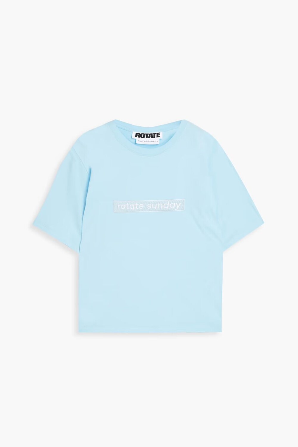 Футболка из хлопкового джерси с вышивкой Aster Rotate Birger Christensen, голубое небо
Футболка из хлопкового джерси с вышивкой Aster Rotate Birger Christensen, голубое небо