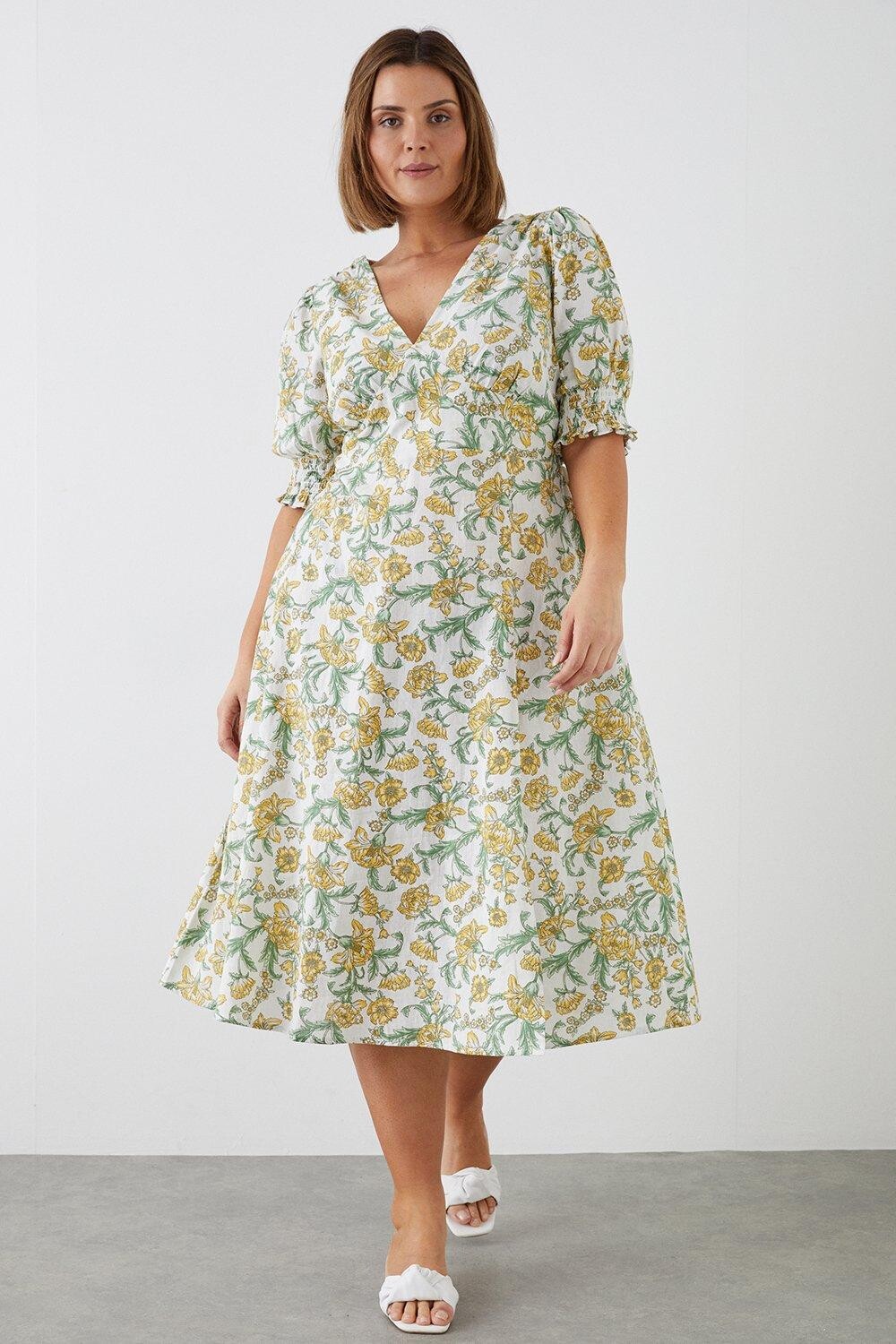 Желтое платье миди с манжетами и цветочным принтом Curve Dorothy Perkins, белый, Желтый
Желтое платье миди с манжетами и цветочным принтом Curve Dorothy Perkins, белый, Желтый