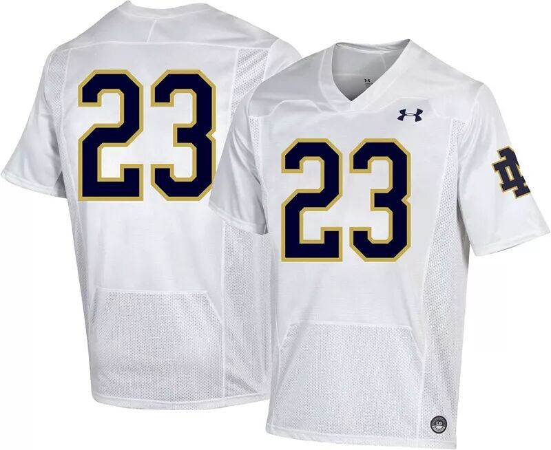 Мужская белая футбольная майка Under Armour Notre Dame Fighting Irish № 23, белая реплика, Серый
Мужская белая футбольная майка Under Armour Notre Dame Fighting Irish № 23, белая реплика, Серый