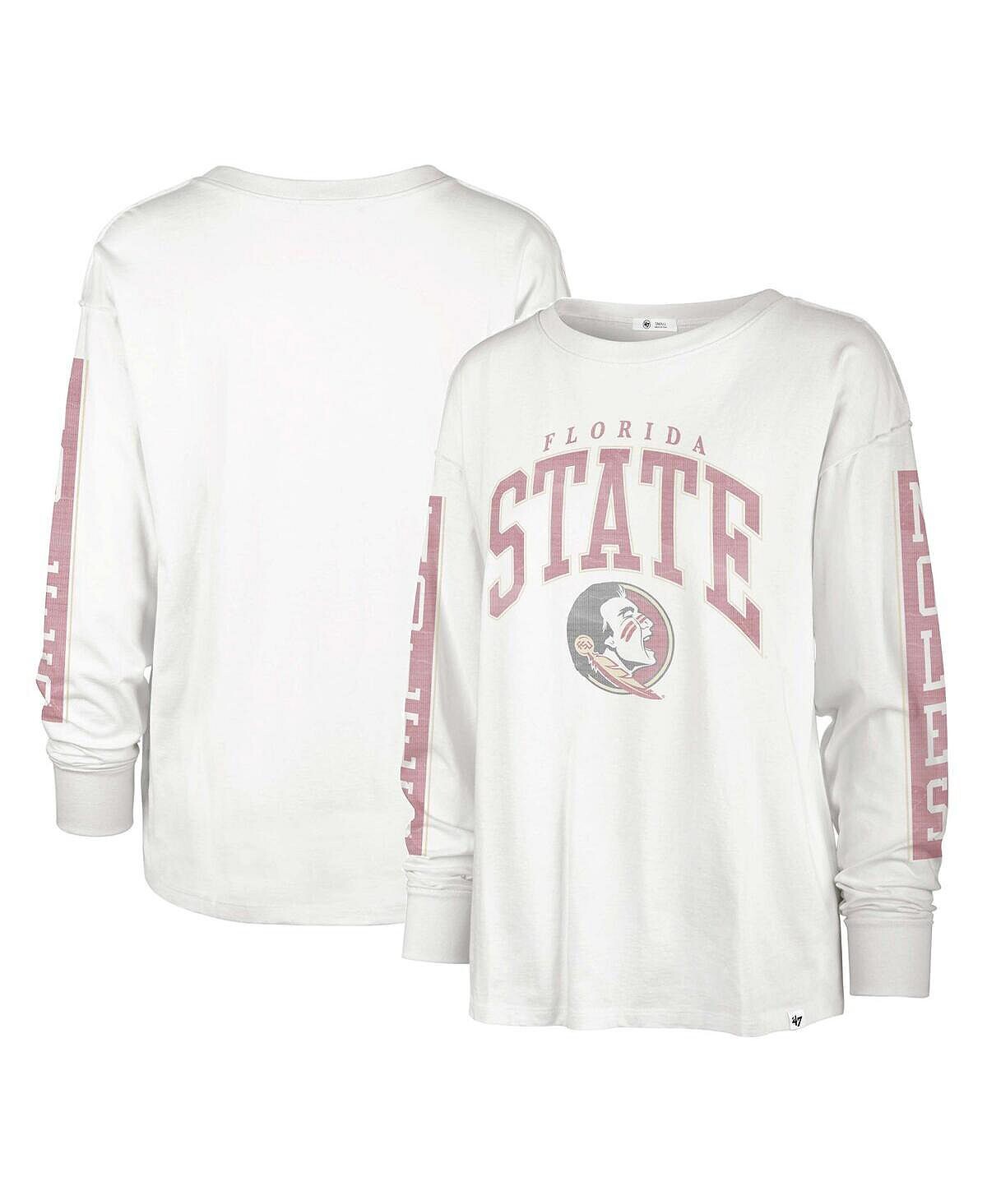 Белая женская футболка с длинными рукавами и логотипом Florida State Seminoles SOA 3-Hit '47 Brand, белый
Белая женская футболка с длинными рукавами и логотипом Florida State Seminoles SOA 3-Hit '47 Brand, белый