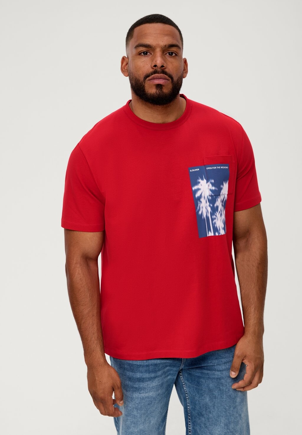 Футболка с принтом s.Oliver, ярко-красный 
Футболка с принтом s.Oliver, ярко-красный