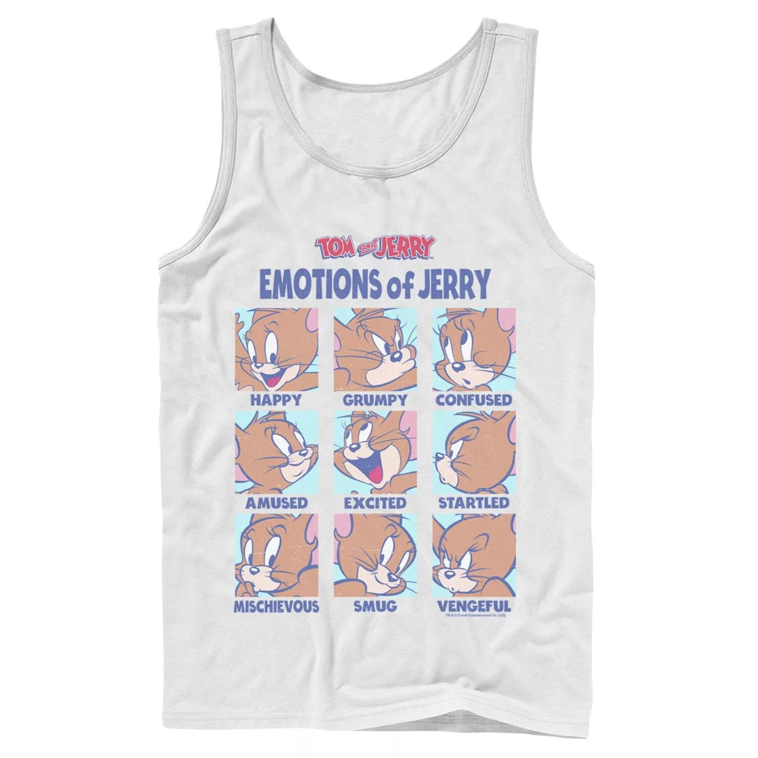 Мужская майка Tom And Jerry Emotions Of Jerry Box Up Licensed Character