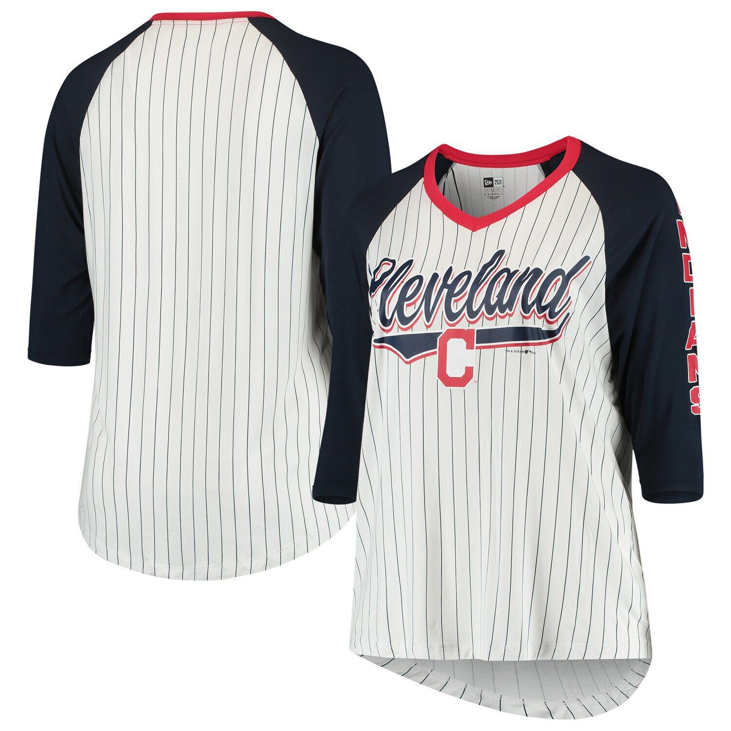 Женская футболка размера плюс с рукавом три четверти Cleveland Indians New Era с v-образным вырезом и v-образным вырезом - белый/темно-синий New Era
Женская футболка размера плюс с рукавом три четверти Cleveland Indians New Era с v-образным вырезом и v-образным вырезом - белый/темно-синий New Era