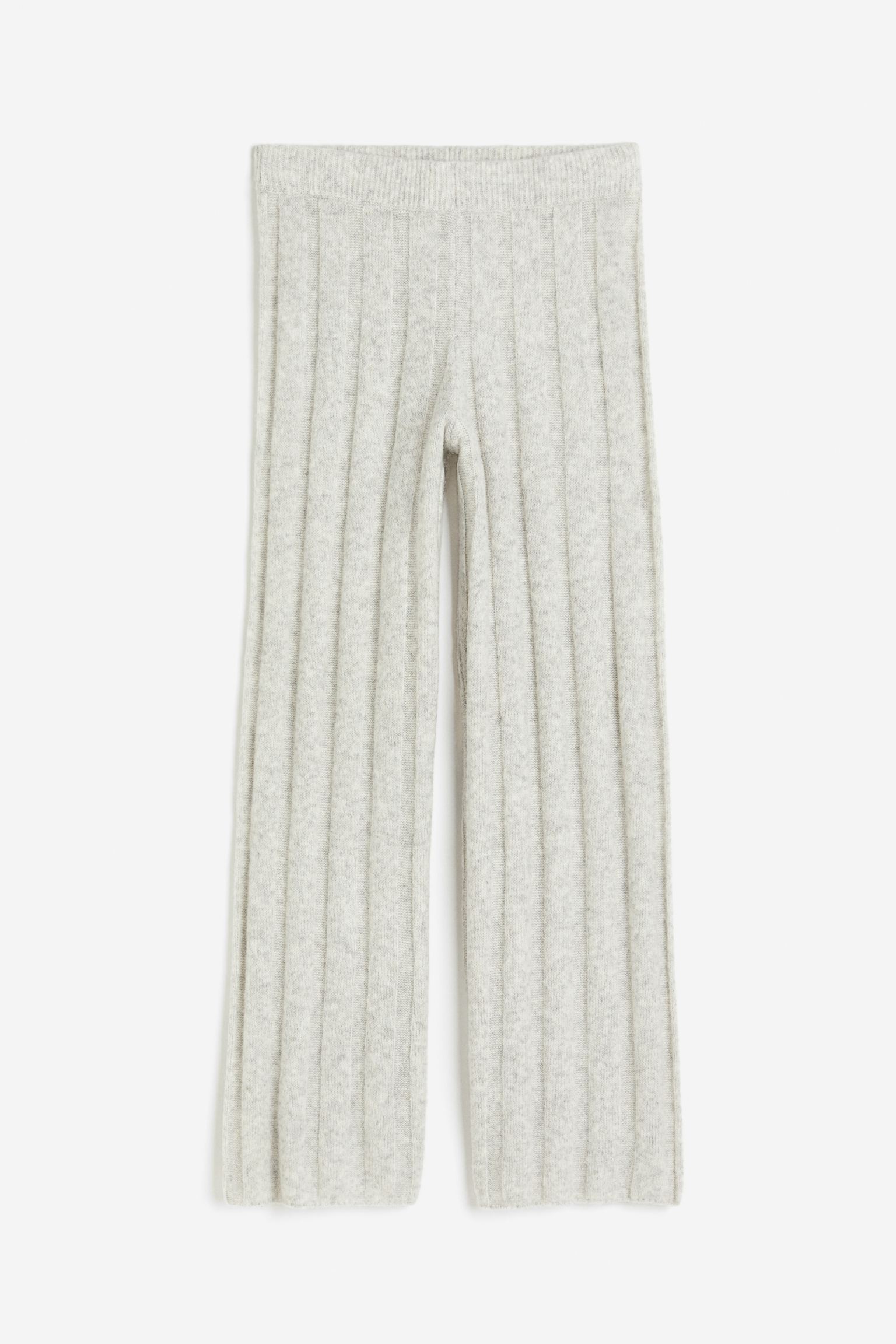Брюки H&M Rib-knit, светло-серый