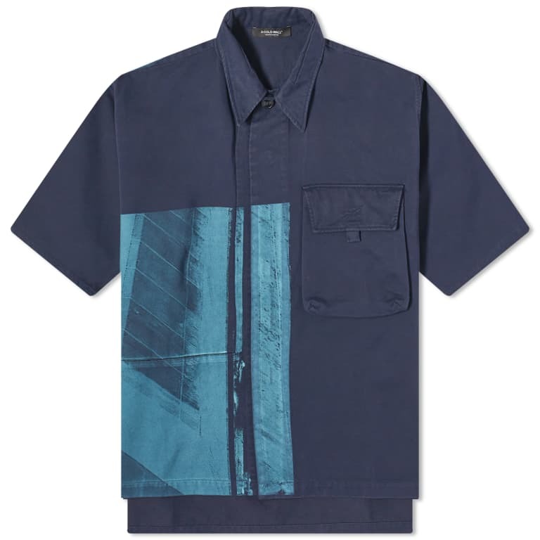 Рубашка A-COLD-WALL* Strand Short Sleeve, синий