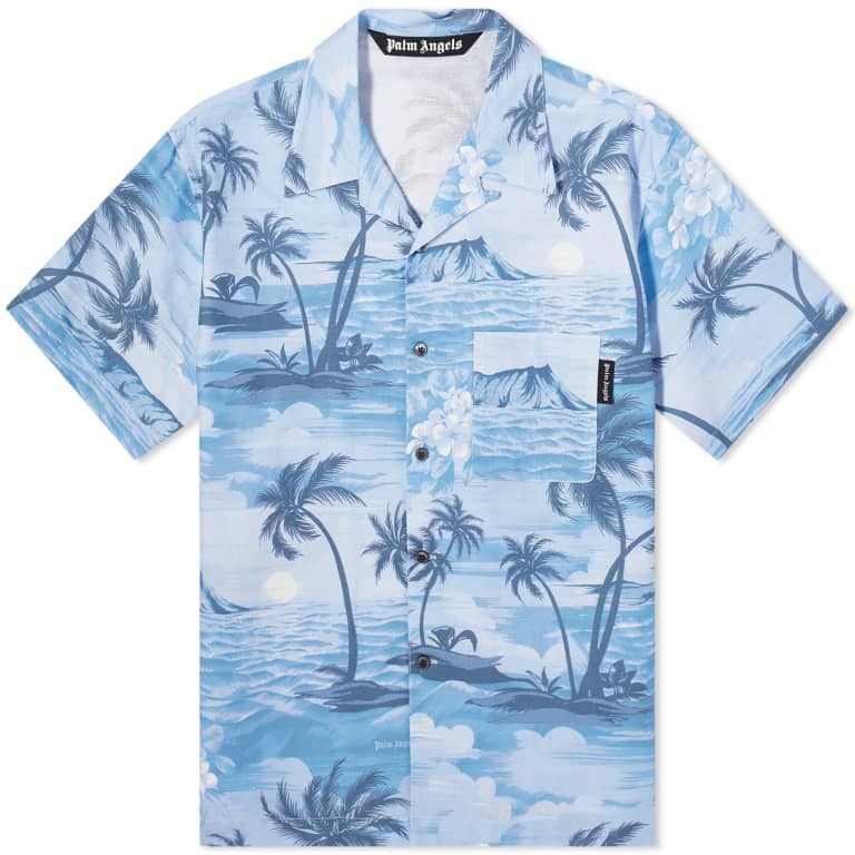 Рубашка Palm Angels Sunset Vacation, голубой