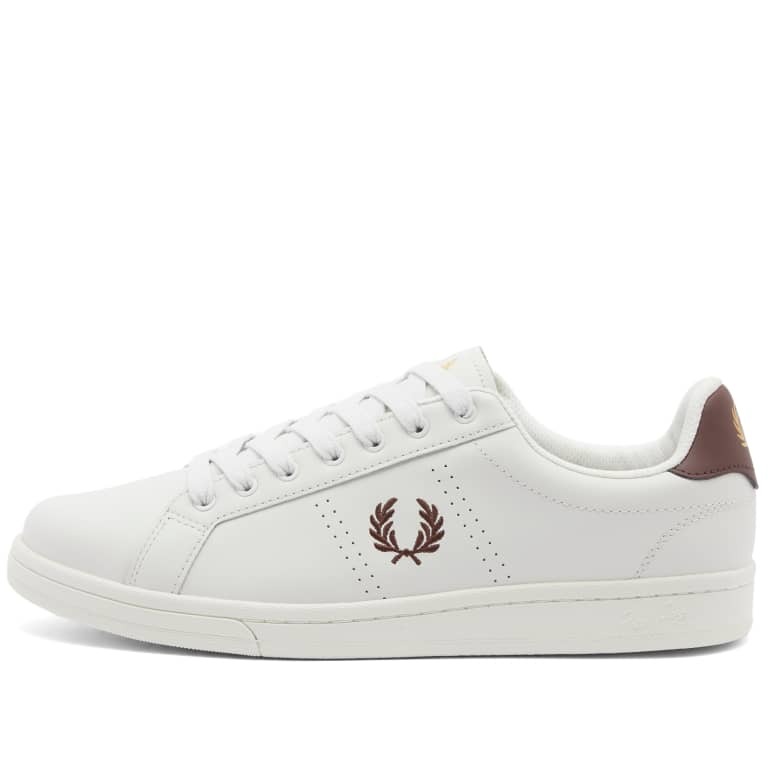 Кроссовки Fred Perry B721 Leather, белый/коричневый кроссовки fred perry linden pique embossed suede
