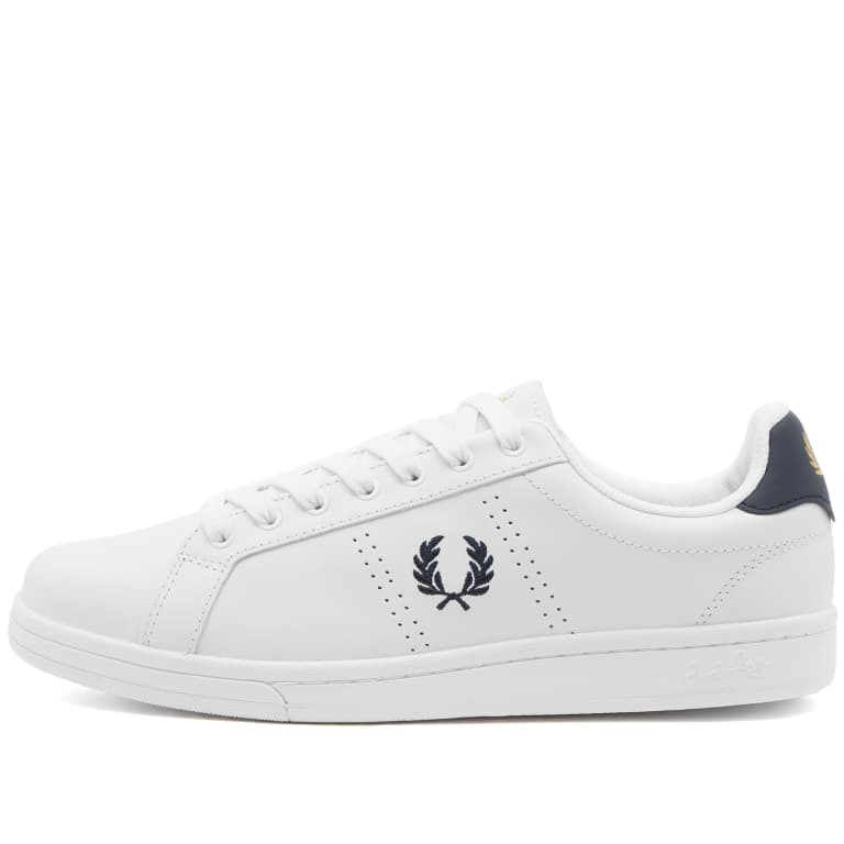 Кроссовки Fred Perry B721 Leather, белый/темно-синий кроссовки fred perry spencer leather sneaker