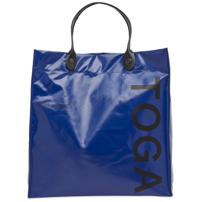 Суумка Toga Logo Tote, темно-синий/черный кожаные лоферы с фурнитурой toga virilis черный