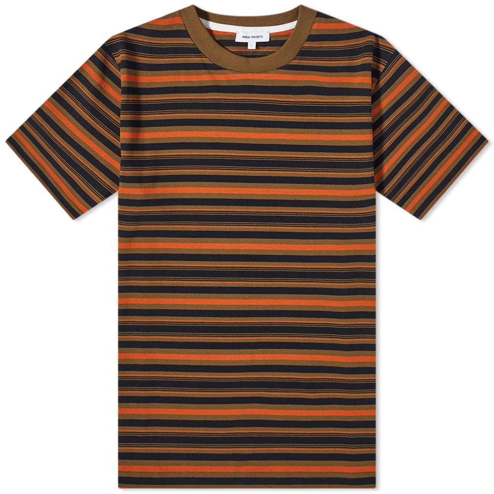 

Футболка Norse Projects Johannes Multistripe Tee, Коричневый