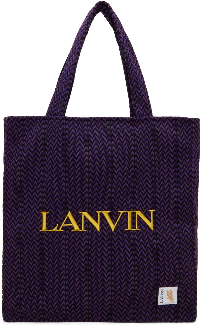 Сумка-шоппер Lanvin Lab x Future Curb, черный/фиолетовый толстовка lanvin lab x future curb lace желтый