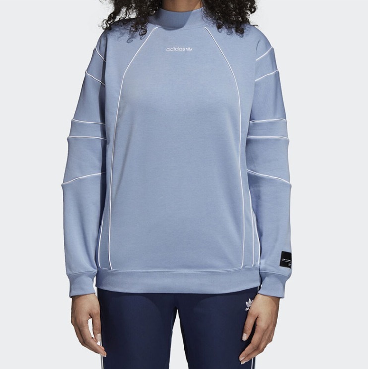 

Свитшот Adidas EQT Crew Neck Casual, серовато-голубой, Синий