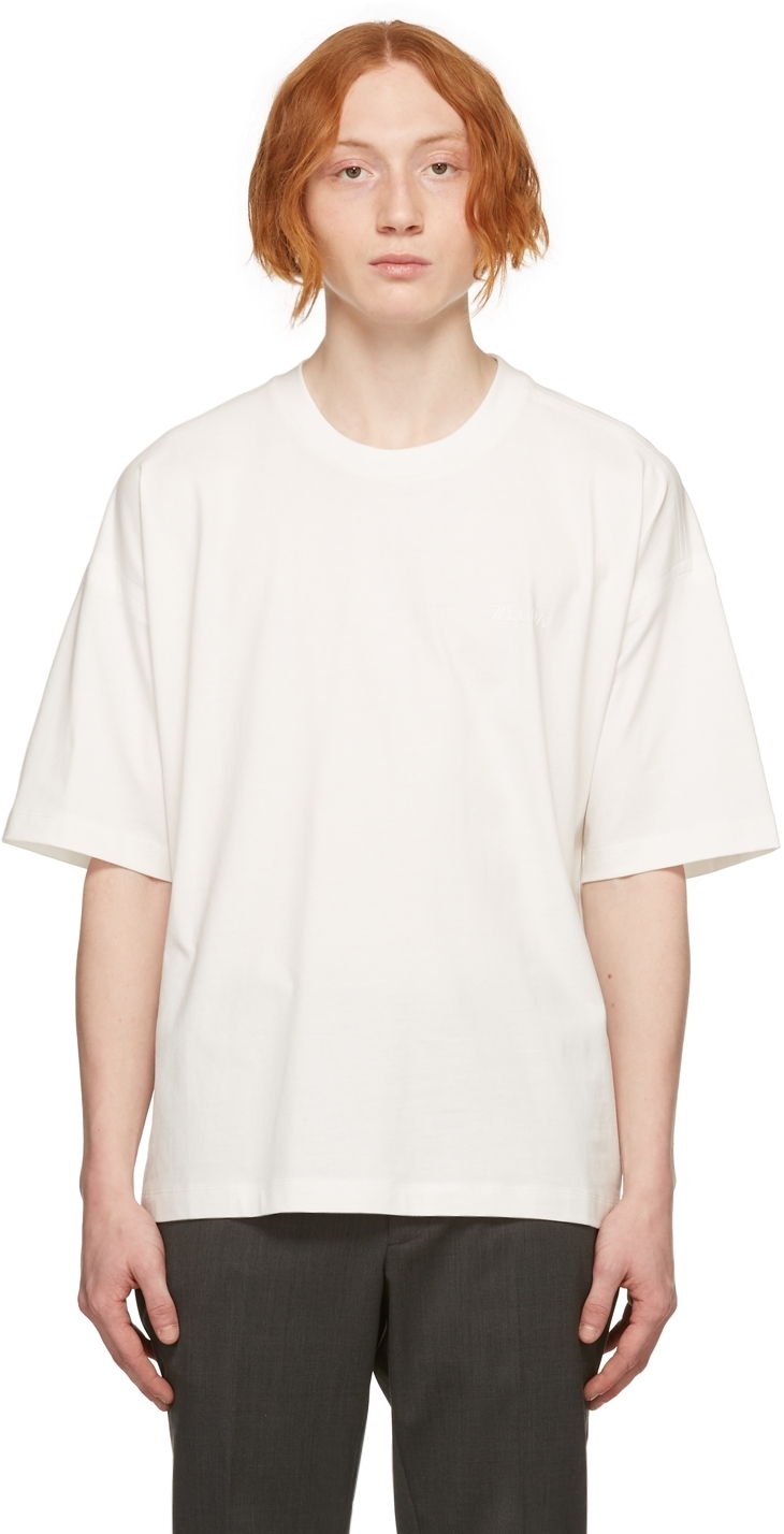 

Белая хлопковая футболка #UseTheExisting Z Zegna