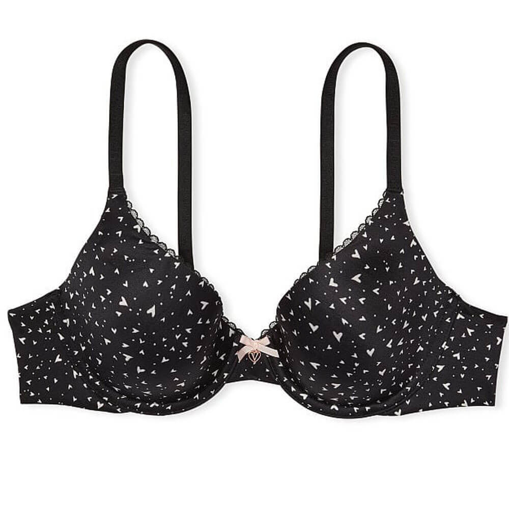 

Бюстгальтер с полным покрытием Victoria's Secret Body by Victoria Lightly Lined, черный/белый