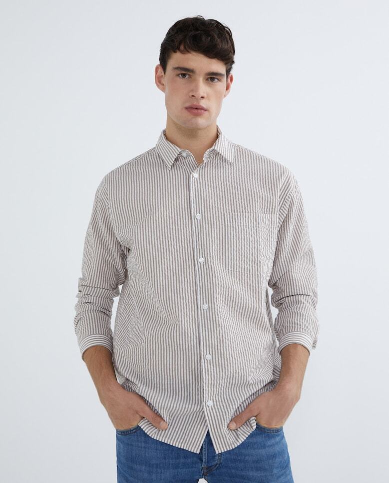 

Мужская рубашка свободного кроя Jack & Jones, бежевый