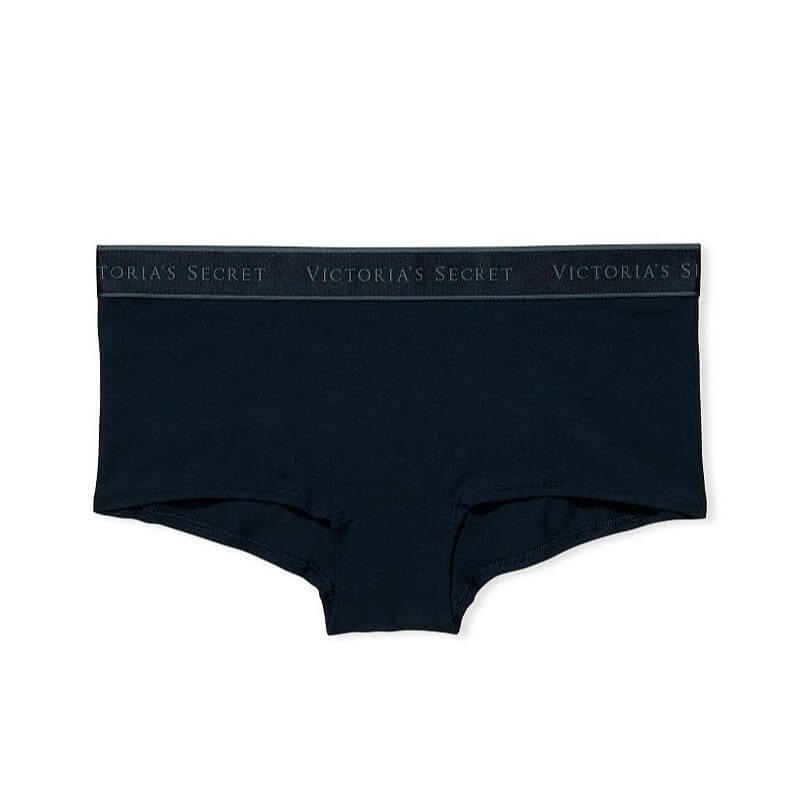 

Трусики-шортики Victoria's Secret Logo Cotton Boyshort, темно-синий