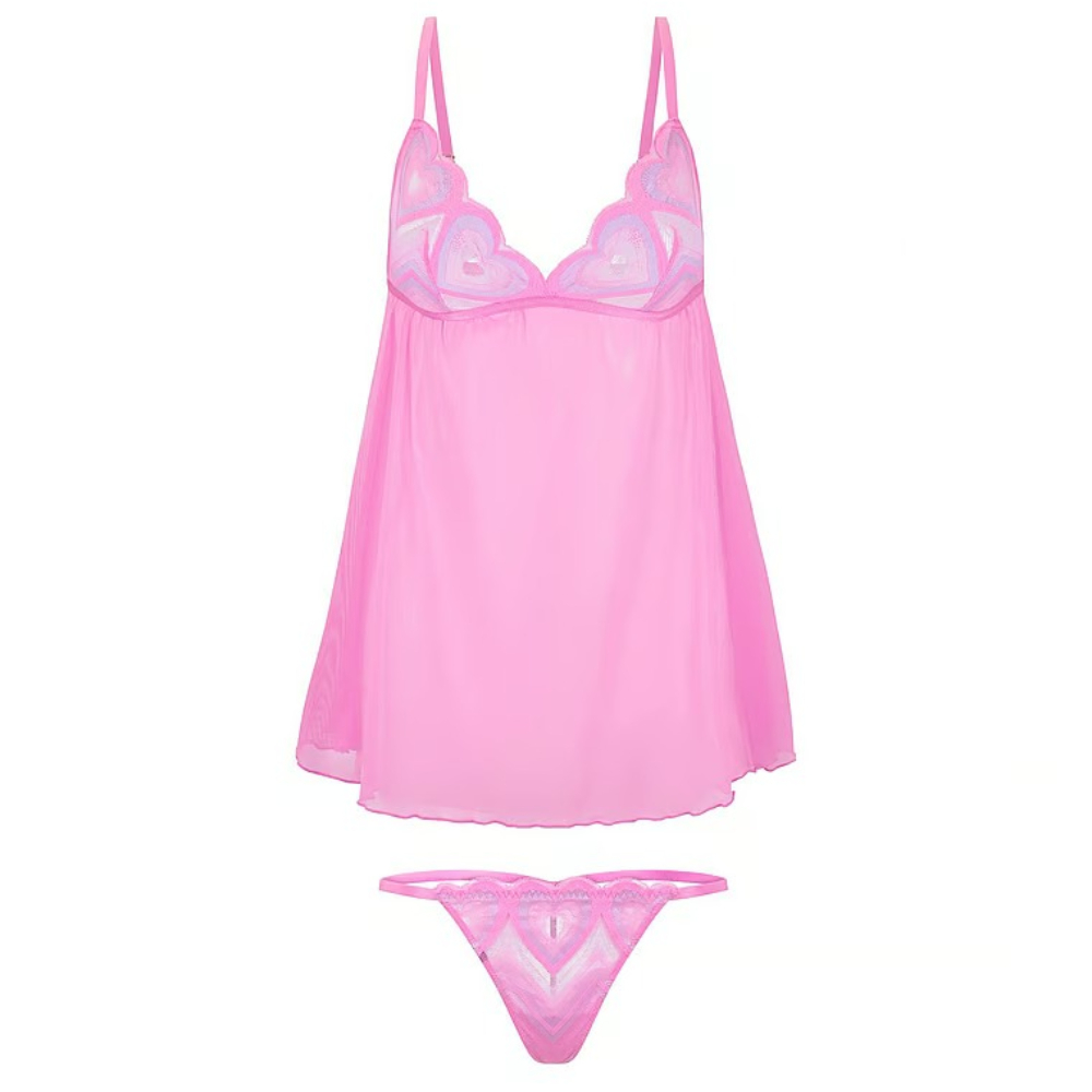 

Комплект для сна Adore Me Ophylia Babydoll, 2 предмета, розовый