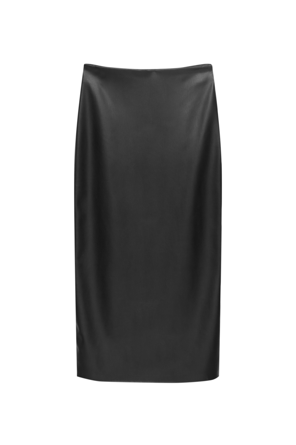 

Юбка Pull&Bear Faux Leather Midi, черный
