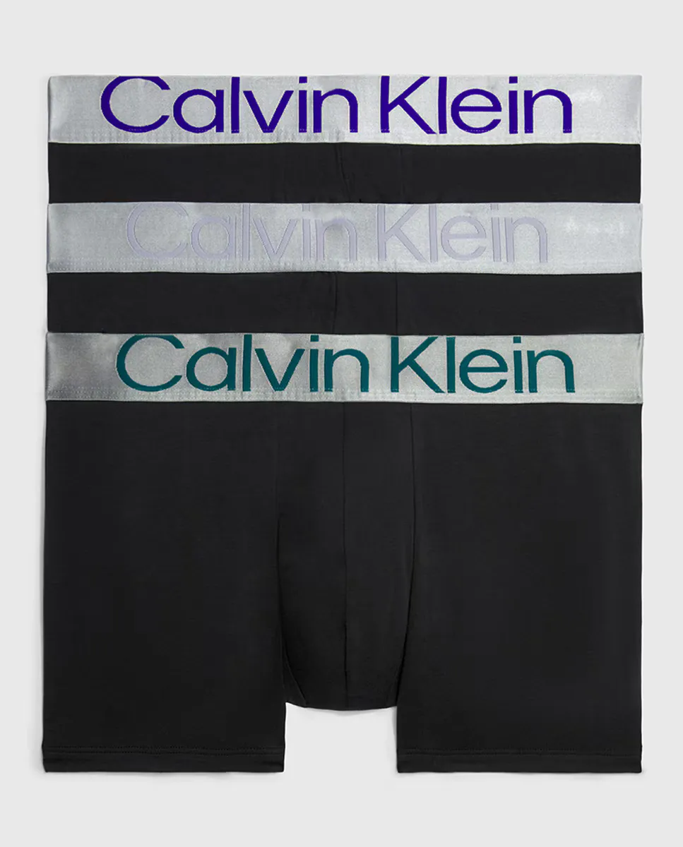 

Набор из 3 мужских однотонных боксеров Calvin Klein, мультиколор