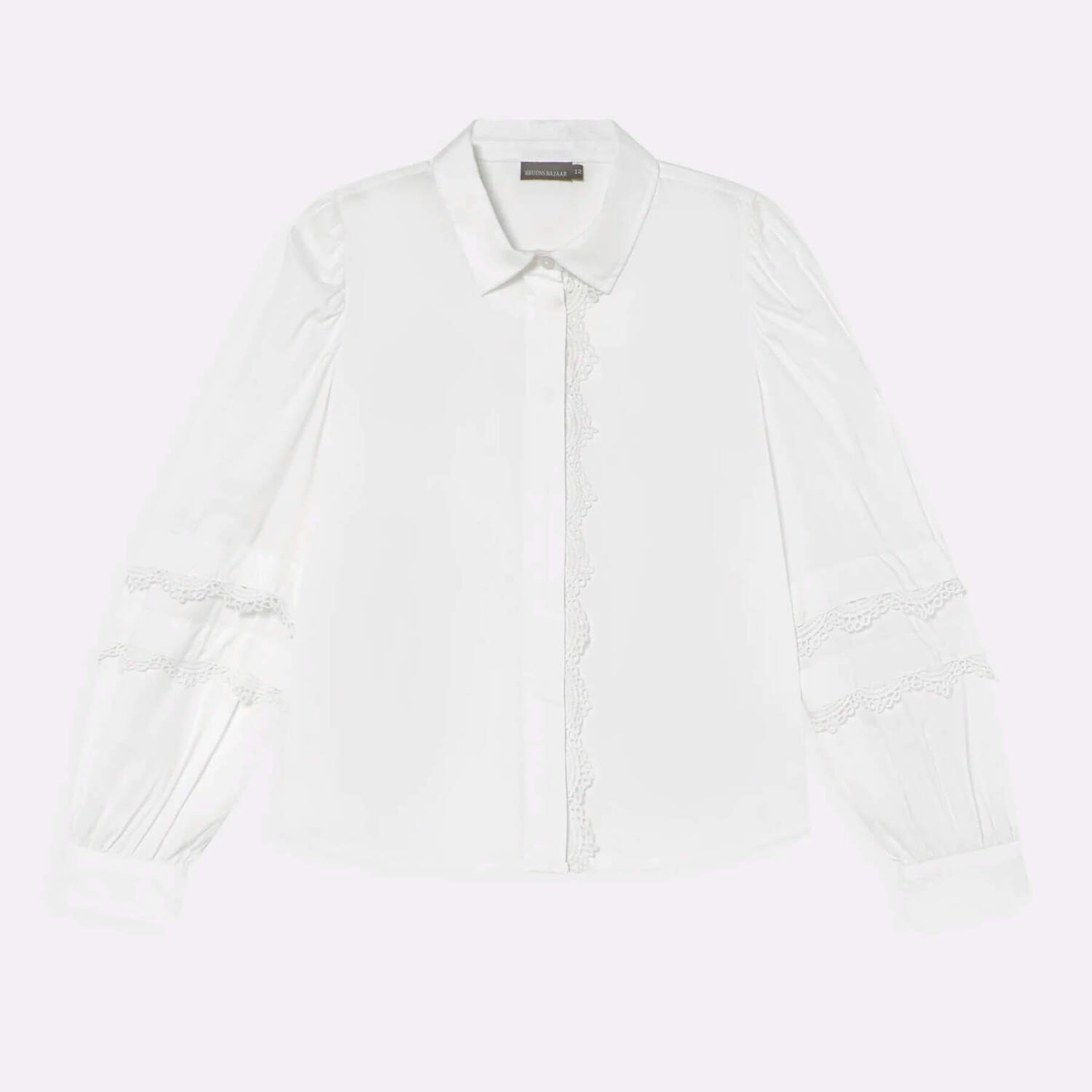

Блузка для девочки с кружевом Bruuns Bazaar Henriette, белый