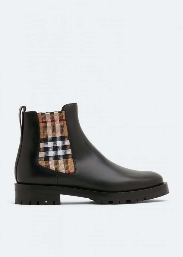

Ботинки BURBERRY Vintage Check Chelsea boots, черный