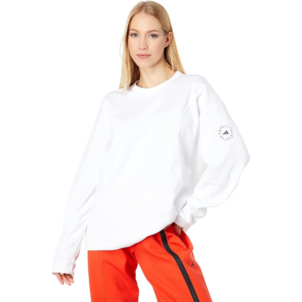 Свитшот adidas Sportswear Long Sleeve, белый цена и фото