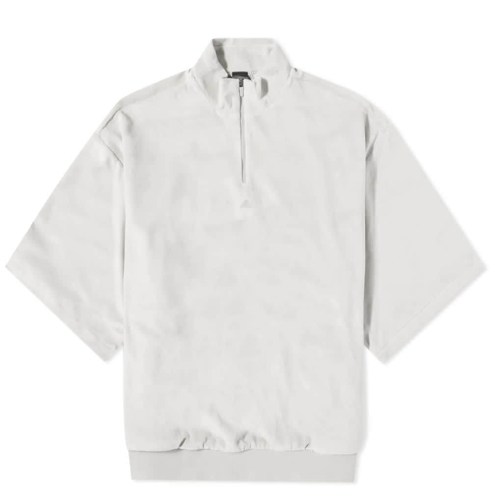 

Толстовка Adidas Basketball Velour Half Zip, белый, Серый