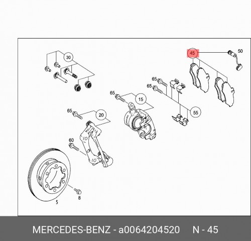 Колодки тормозные задние w906 A0064204520 MERCEDES-BENZ передние и задние тормозные колодки ahl для мотоцикла honda cb500f cb500 nc750s nc750x abs dct fa196 fa496