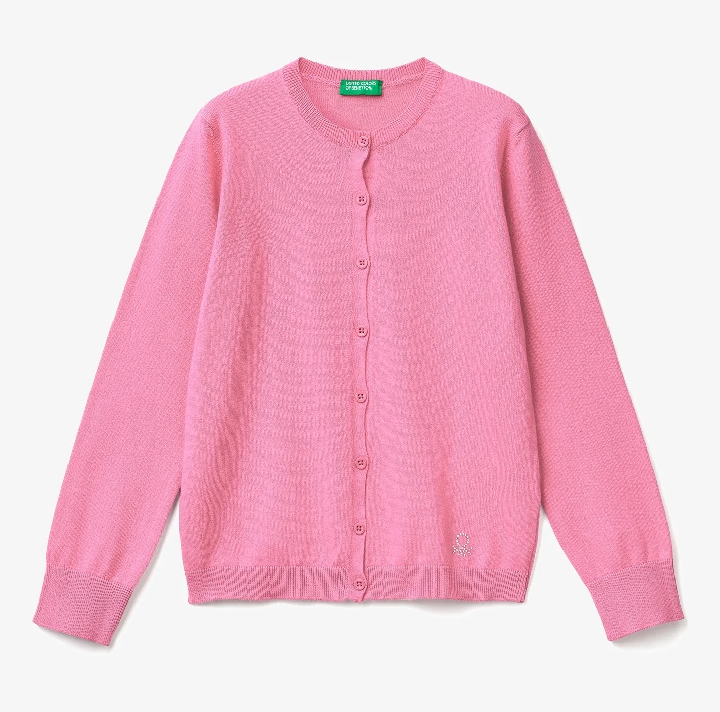 

Кардиган United Colors Of Benetton Crew Neck, розовый