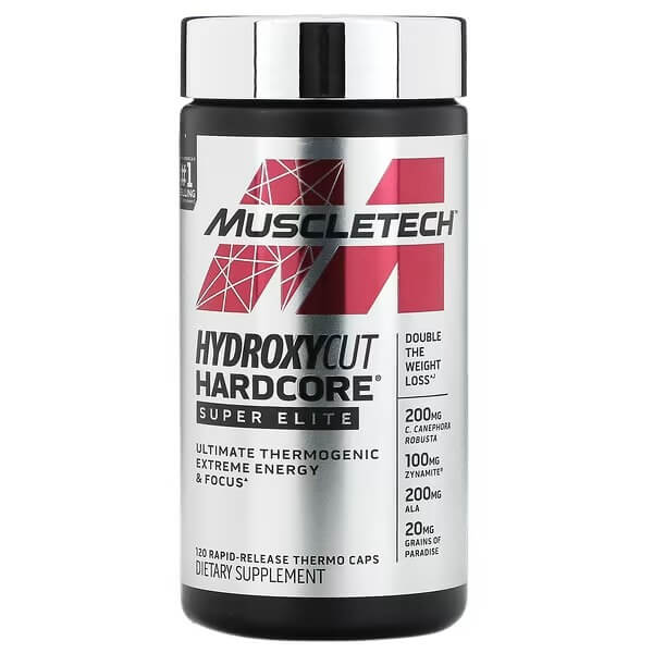 Жиросжигатель MuscleTech Hydroxycut Hardcore, 120 капсул - фото