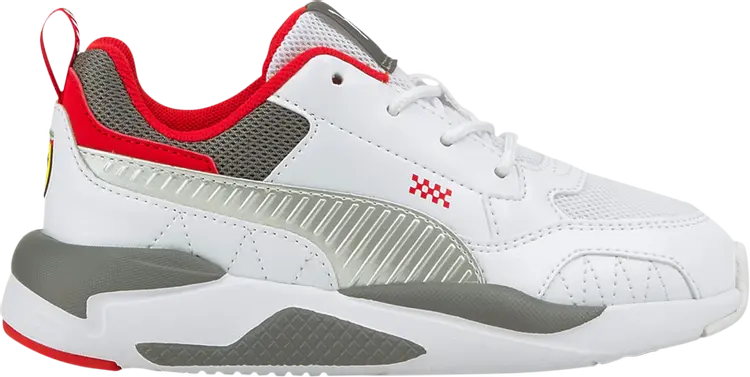 

Кроссовки Puma Scuderia Ferrari x X-Ray 2 AC Little Kid White Smoked Pearl, белый