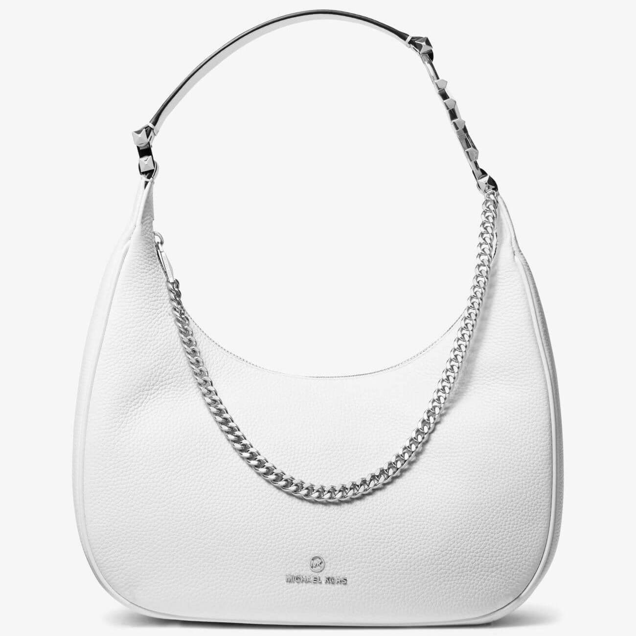 

Сумка Michael Michael Kors Piper Large Pebbled Leather Shoulder, белый