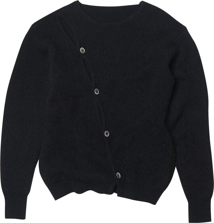 

Кардиган Jacquemus Le Cardigan Pau Asymmetric Cardigan 'Black', черный
