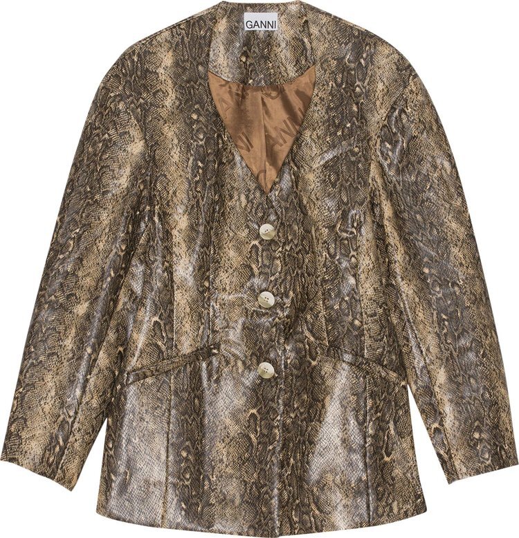 

Блейзер GANNI Snake Fitted Blazer 'Snake Starfish', разноцветный