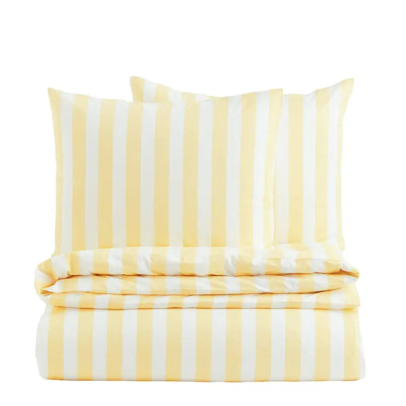 

Комплект двуспального постельного белья H&M Home, белый/светло-желтый