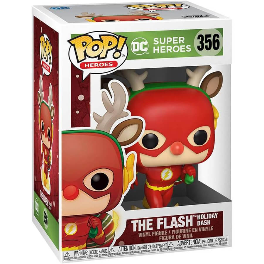 Фигурка Funko Pop! DC Heroes: DC Holiday - The Flash Holiday Dash мягкая игрушка funko pop dc comics holiday – rudolph flash