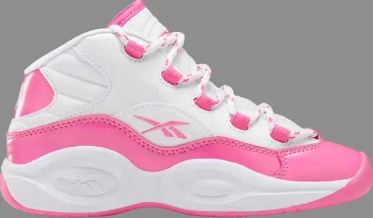 

Кроссовки question mid little kid 'atomic pink' Reebok, розовый