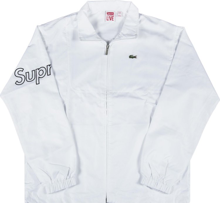 Куртка Supreme x Lacoste Track Jacket 'White', белый