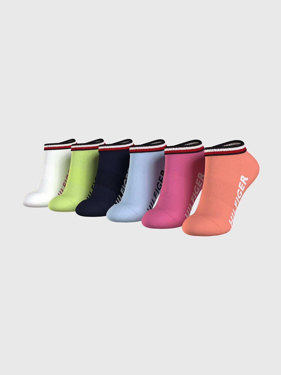 

Набор носков Tommy Hilfiger Ankle 6pk, мультиколор