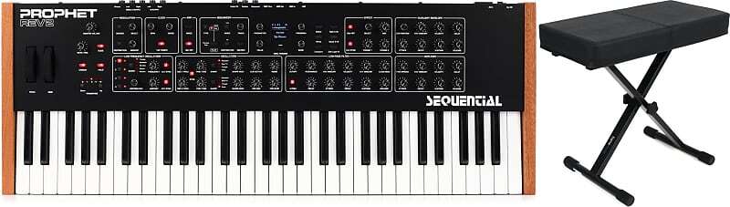 

Комплект 8-голосного аналогового синтезатора Sequential Prophet Rev2-08 с Gator Frameworks GFW-KEY-BNCH-1 Standard Black Keyboard Bench Sequential + Gator Frameworks DSI-2808=1 GFW-KEY-BNCH-1=1