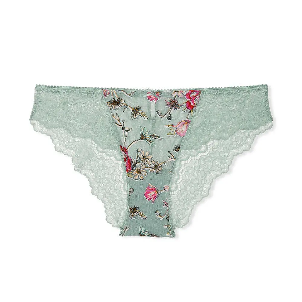 

Трусы Victorias Secret Dream Angels Floral Embroidery Cheekini, серо-зеленый